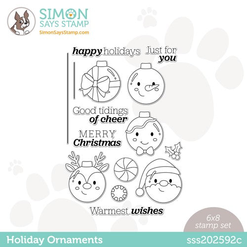 Simon Says Stamp! Simon Says Clear Stamps HOLIDAY ORNAMENTS sss202592c