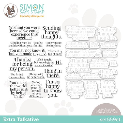 Simon Says Stamp! Simon Says Stamps and Dies EXTRA TALKATIVE set559et Stamptember