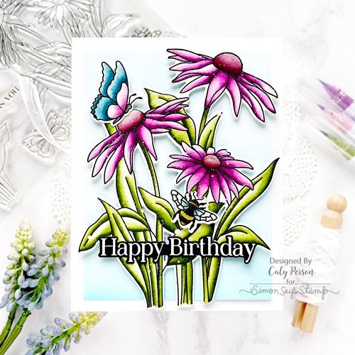 Simon Says Stamp! Simon Says Clear Stamps BLACK EYED SUSANS sss202560c Stamptember | color-code:ALT3