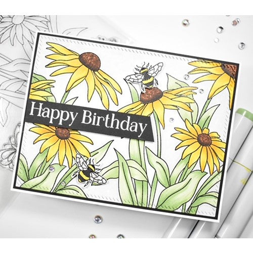 Simon Says Stamp! Simon Says Clear Stamps BLACK EYED SUSANS sss202560c Stamptember | color-code:ALT91