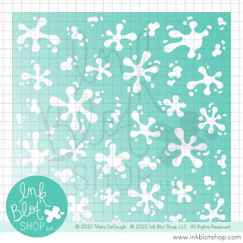 Simon Says Stamp! Ink Blot Shop Stencil SPLATS ALL OVER ibst017