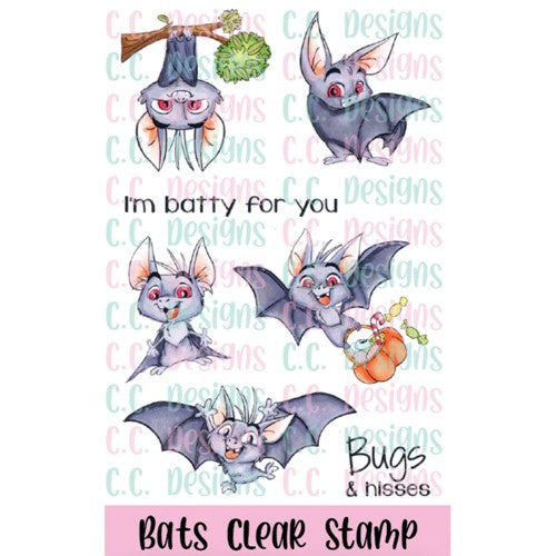 Simon Says Stamp! C.C. Designs BATS Clear Stamp Set ccd0305