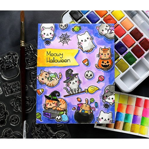 Simon Says Stamp! C.C. Designs CAT HALLOWEEN Clear Stamp Set ccd0306