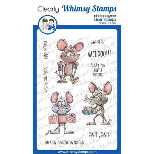 Simon Says Stamp! Whimsy Stamps RATS YOURE SICK Clear Stamps DP1097