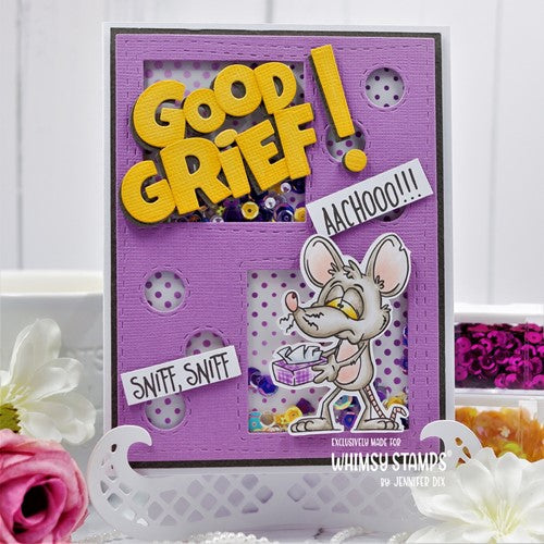Simon Says Stamp! Whimsy Stamps RATS YOURE SICK Clear Stamps DP1097