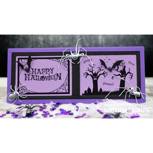 Simon Says Stamp! Whimsy Stamps HAPPY HALLOWEEN ATC Cling Stamp CWSD428
