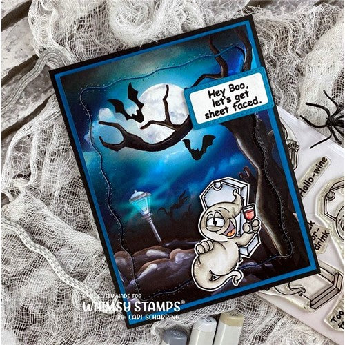 Simon Says Stamp! Whimsy Stamps HAUNTED GRAVEYARD 6 x 6 Paper Pad WSDP41