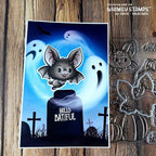Simon Says Stamp! Whimsy Stamps HAUNTED GRAVEYARD 6 x 6 Paper Pad WSDP41