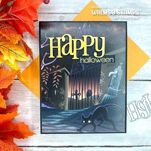 Simon Says Stamp! Whimsy Stamps HAUNTED GRAVEYARD 6 x 6 Paper Pad WSDP41