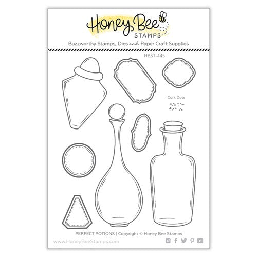 Simon Says Stamp! Honey Bee PERFECT POTIONS Clear Stamp Set hbst-445