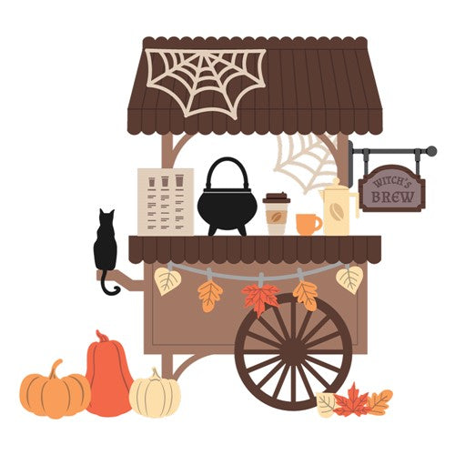 Simon Says Stamp! Honey Bee PUMPKIN SPICE MARKET CART ADD ON Dies hbds-psmar