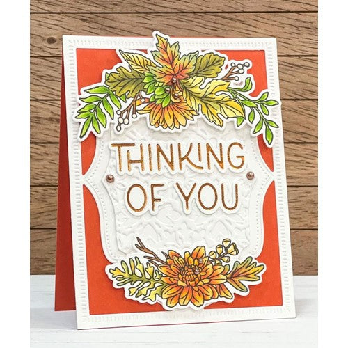 Simon Says Stamp! Honey Bee FALL FOLIAGE SENTIMENTS Hot Foil Plates hbds-ffhfp
