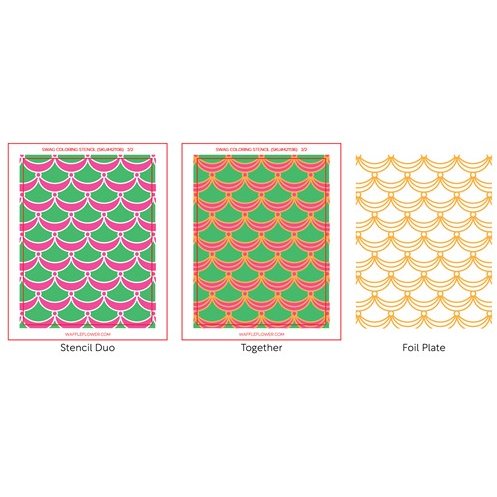 Simon Says Stamp! Waffle Flower SWAG Coloring Stencil 421136