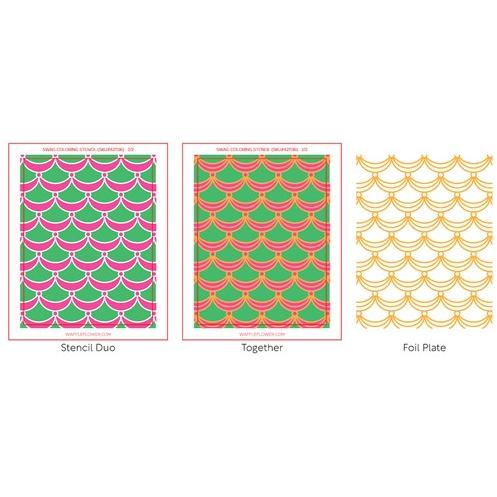 Simon Says Stamp! Waffle Flower SWAG BACKGROUND Hot Foil Plate 421137