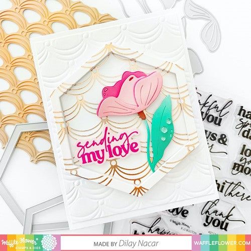 Simon Says Stamp! Waffle Flower SWAG BACKGROUND Hot Foil Plate 421137