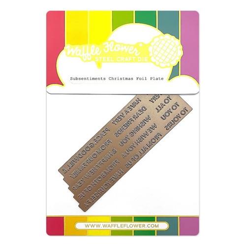 Simon Says Stamp! Waffle Flower SUBSENTIMENTS CHRISTMAS Hot Foil Plate 421117