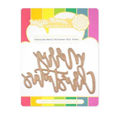 Simon Says Stamp! Waffle Flower OVERSIZED MERRY CHRISTMAS WORD Hot Foil Plate 421115
