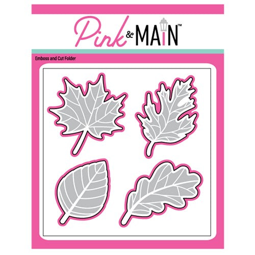 Simon Says Stamp! Pink and Main FALL LEAVES Emboss and Cut Folder PMT047