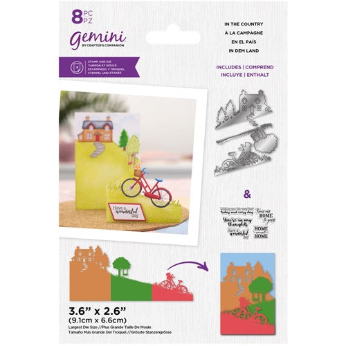 Simon Says Stamp! Gemini IN THE COUNTRY Stamp And Die Set gem-std-zz3d-itc