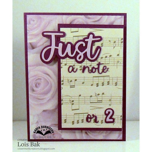 Simon Says Stamp! Karen Burniston WORD SET 15 JUST BECAUSE Dies 1205
