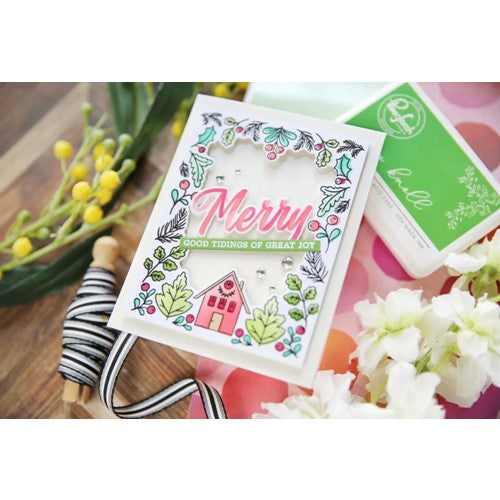 Simon Says Stamp! PinkFresh Studio BRUSHED SENTIMENTS HOLIDAY Stencil Set 174422 | color-code:ALT01