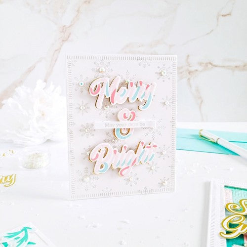 Simon Says Stamp! PinkFresh Studio BRUSHED SENTIMENTS HOLIDAY Stencil Set 174422 | color-code:ALT02