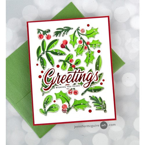 Simon Says Stamp! PinkFresh Studio FESTIVE LEAVES BACKGROUND Die 176022 | color-code:ALT1