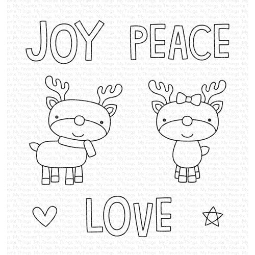 Simon Says Stamp! My Favorite Things REINDEER LOVE Clear Stamps mstn011