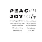 Simon Says Stamp! STP-140 Spellbinders PEACE AND JOY Clear Stamps
