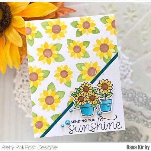 Simon Says Stamp! Pretty Pink Posh LAYERED SUNFLOWER Stencils