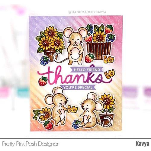 Simon Says Stamp! Pretty Pink Posh THANKS SCRIPT Die