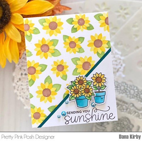 Simon Says Stamp! Pretty Pink Posh POTTED SUNFLOWERS Dies