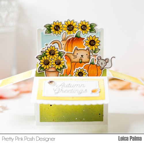 Simon Says Stamp! Pretty Pink Posh POTTED SUNFLOWERS Clear Stamps