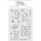 Simon Says Stamp! Pretty Pink Posh MOUSE FRIENDS Clear Stamps