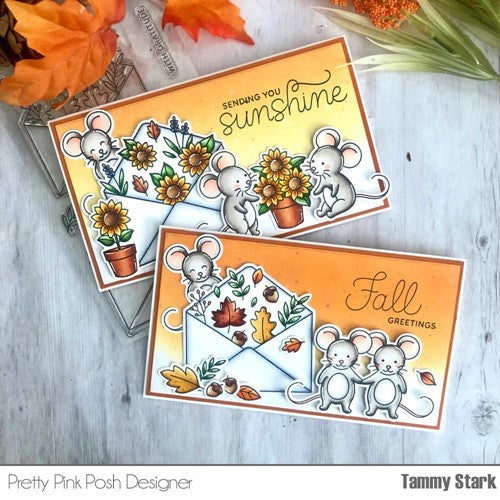 Simon Says Stamp! Pretty Pink Posh MOUSE FRIENDS Clear Stamps