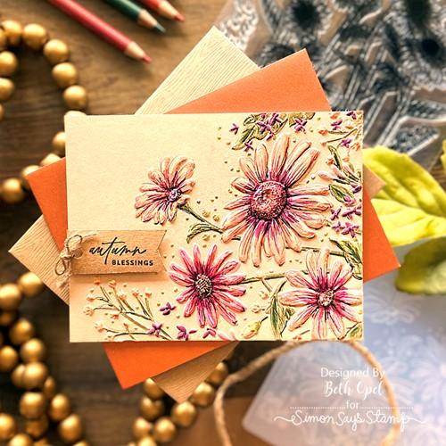 Simon Says Stamp! Simon Says Stamp Embossing Folder FRESH DAISIES sf281 | color-code:ALT0