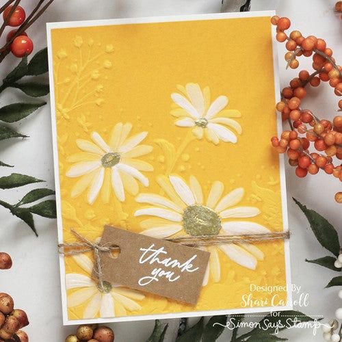 Simon Says Stamp! Simon Says Stamp Embossing Folder FRESH DAISIES sf281 | color-code:ALT5