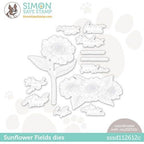 Simon Says Stamp! Simon Says Stamp SUNFLOWER FIELDS Wafer Dies sssd112612c
