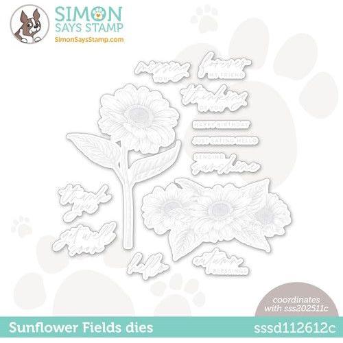 Simon Says Stamp! Simon Says Stamp SUNFLOWER FIELDS Wafer Dies sssd112612c