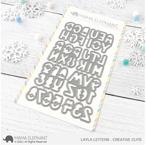 Simon Says Stamp! Mama Elephant LAYLA LETTERS Creative Cuts Steel Die
