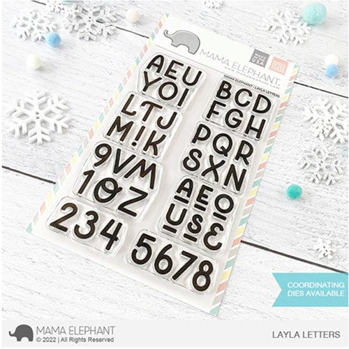Simon Says Stamp! Mama Elephant Clear Stamps LAYLA LETTERS