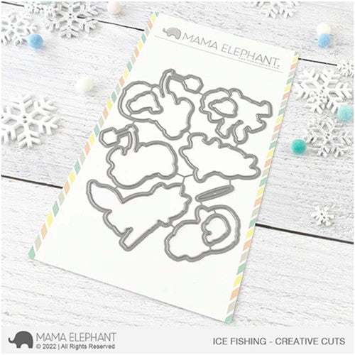 Simon Says Stamp! Mama Elephant ICE FISHING Creative Cuts Steel Die
