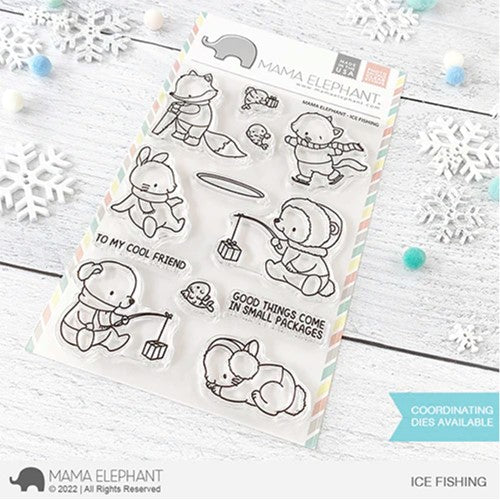 Simon Says Stamp! Mama Elephant Clear Stamps ICE FISHING