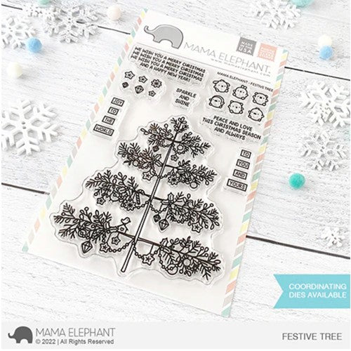 Simon Says Stamp! Mama Elephant Clear Stamps FESTIVE TREE
