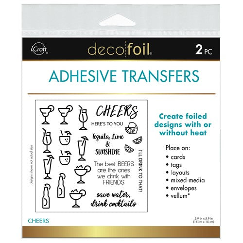 Simon Says Stamp! Therm O Web CHEERS Deco Foil Adhesive Transfers 5637