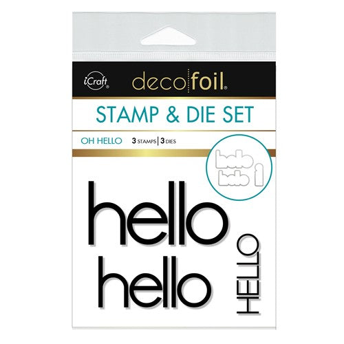 Simon Says Stamp! Therm O Web OH HELLO Deco Foil Clear Stamp and Die Set 5640