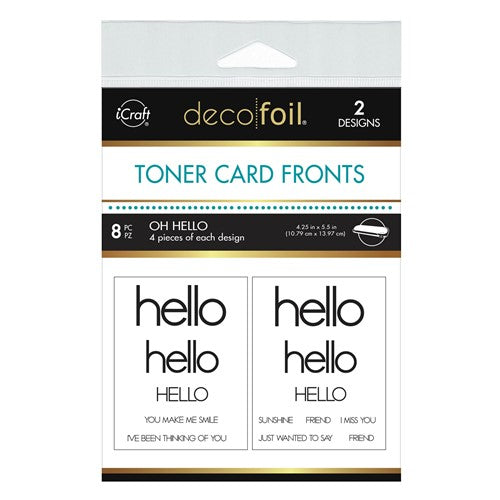 Simon Says Stamp! Therm O Web OH HELLO Deco Foil Toner Card Fronts 5642