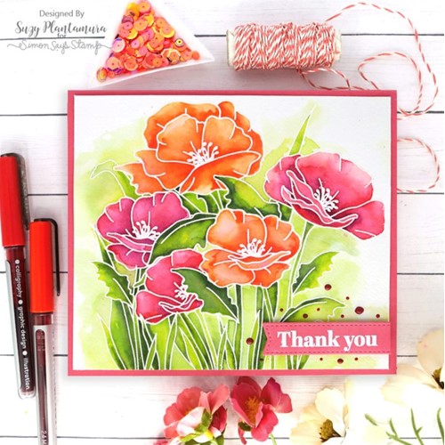 Simon Says Stamp! Simon Says Clear Stamps POPPY FIELD sss202607c | color-code:ALT3