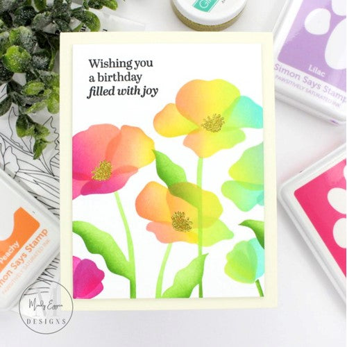 Simon Says Stamp! Simon Says Stamp Stencils POPPY FIELD ssst221655 | color-code:ALT1