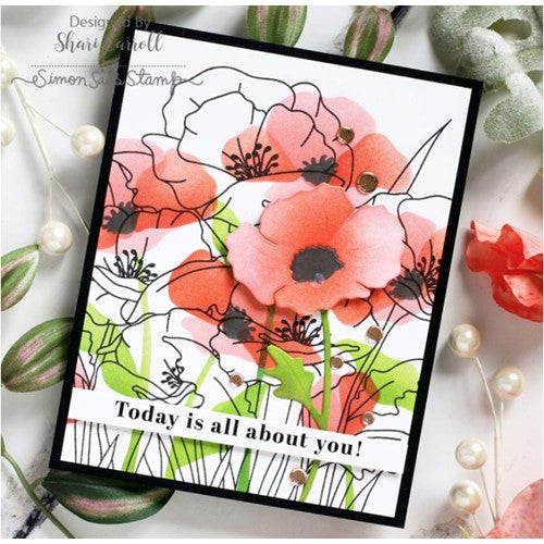 Simon Says Stamp! Simon Says Stamp Stencils POPPY FIELD ssst221655 | color-code:ALT2